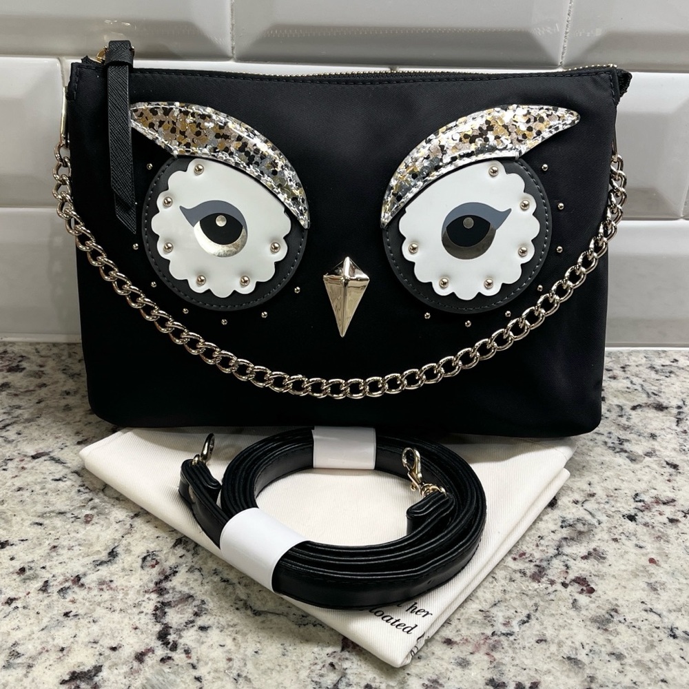 Kate Spade Star Bright Owl Madeline Crossbody Bag EUC